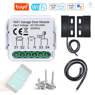 Tuya WiFi Garage Door Opener Controller Mobilephone Remotely APP Control Compatible with Alexa Google Home for Voice Control