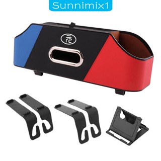 [Sunnimix1] กล่องเก็บทิชชู่ อเนกประสงค์ พร้อมตะขอยาว และสั้น สําหรับพนักพิงศีรษะหลังรถยนต์