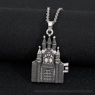 0908WSJ European and American Films and Television Products Cross-Border Harry Potter Hogwarts Castle Necklace from AliExpress DWHC