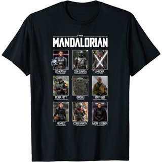 เสื้อยืดคอกลม แขนสั้น ผ้าฝ้าย 100% พิมพ์ลายภาพยนตร์ star wars The Mandalorian พลัสไซซ์ สําหรับผู้ชาย