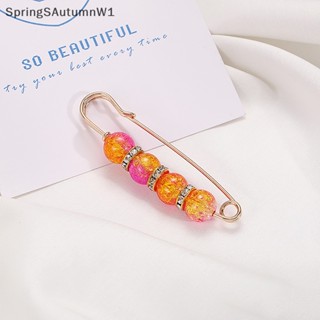 [SpringSAutumnW] ใหม่ เข็มกลัด ประดับลูกปัด พลอยเทียม สีแคนดี้ เครื่องประดับแฟชั่น สําหรับผู้หญิง DIY