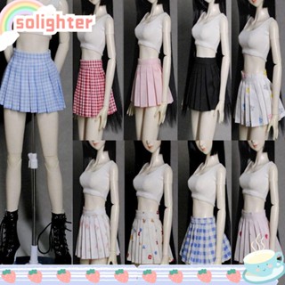Solighter ชุดมินิเดรส กางเกงยีน สีฟ้า 30 ซม. สําหรับตุ๊กตาเจ้าหญิง 1/3 1/6
