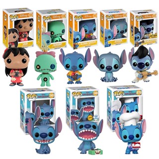 โมเดลฟิกเกอร์ Funko Pop Lilo &amp; Stitch Disney Stitch 127 203 1048 Lilo 124 Scrump 126 ของเล่นสําหรับเด็ก