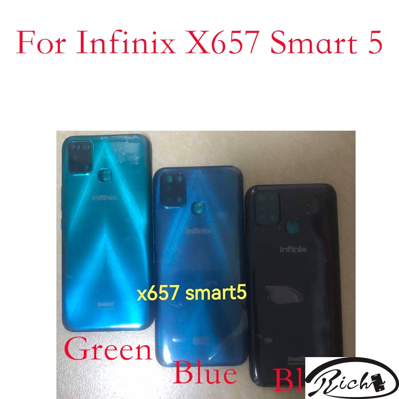 ฝาครอบแบตเตอรี่ด้านหลัง สําหรับ Infinix X657 Smart 5 Smart 6 X6511 X6511B 1 ชิ้น