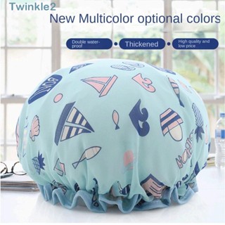 Twinkle หมวกคลุมผมอาบน้ํา ผ้าซาติน กันน้ํา หลายสี + วัสดุ Eva ยืดหยุ่น สําหรับผู้หญิง