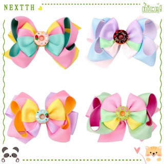 Nextth กิ๊บติดผม รูปโบ ไอศกรีม ประดับกลิตเตอร์ สีรุ้ง เครื่องประดับ สําหรับผู้หญิง