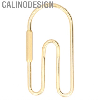 Calinodesign U‑Shaped Brass Keychain Screw Lock Open Hanging Buckle Hand‑made Retro U‑shaped for Storing Various