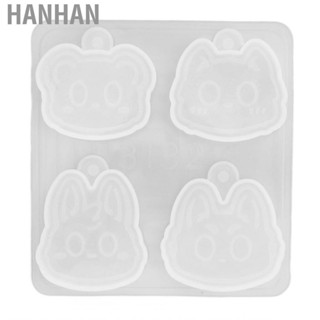 Hanhan Resin Mold DIY Head 4 Grids Reusable High Transparency Silicone