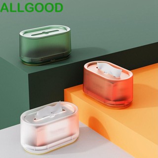 Allgoods กล่องทิชชู่ ทรงสี่เหลี่ยมผืนผ้า ความจุสูง เรียบง่าย สีโปร่งใส สําหรับติดผนังห้องนอน