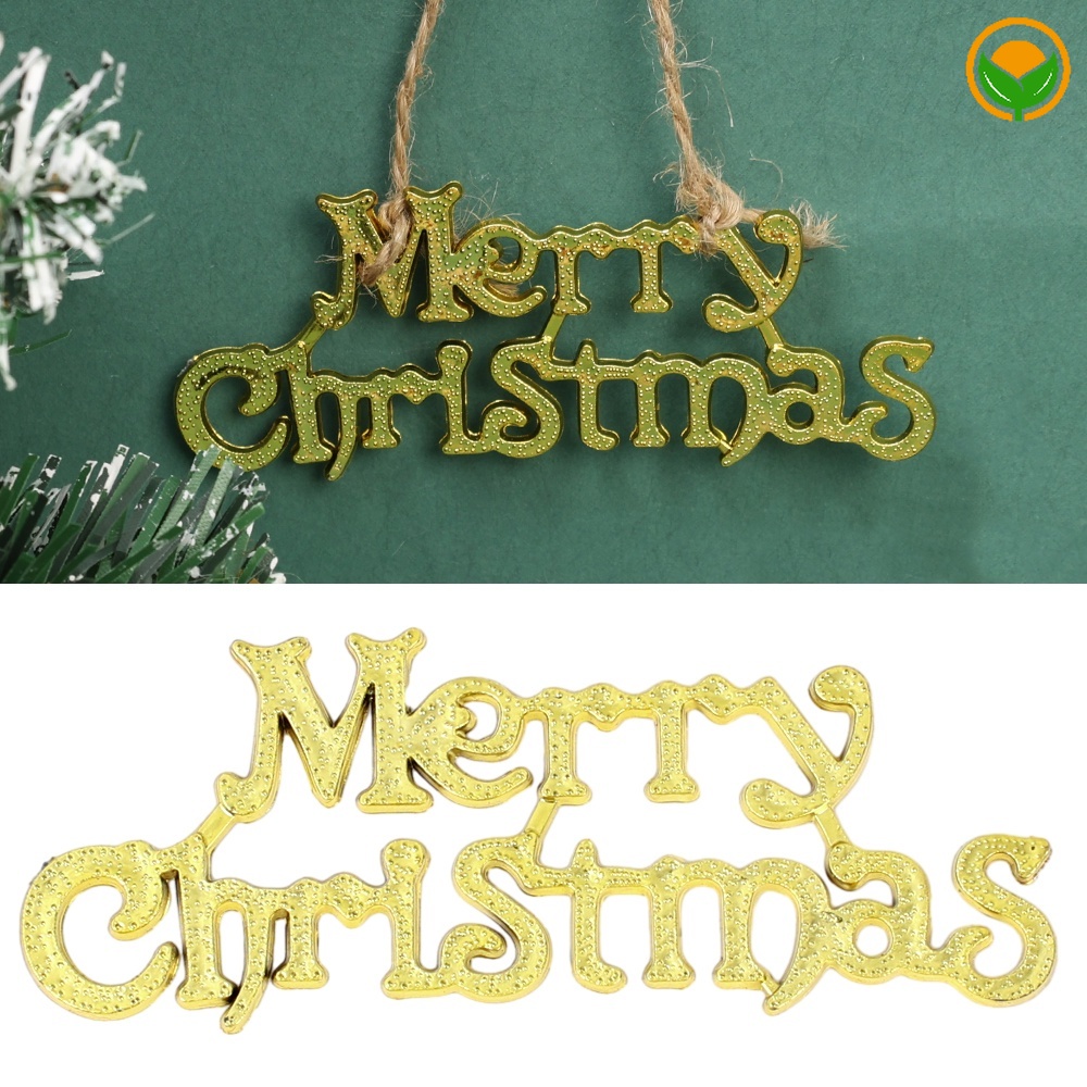 ป้ายตัวอักษร 'Merry Christmas' แบบพลาสติก สําหรับแขวนตกแต่งประตู หน้าต่าง เทศกาลคริสต์มาส DIY