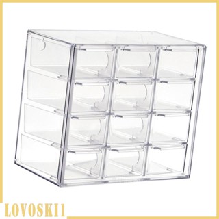 [Lovoski1] กล่องลิ้นชักเก็บเครื่องประดับ ต่างหู ขนาดเล็ก สําหรับผู้หญิง DIY