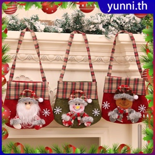 คริสต์มาสของขวัญกระเป๋าPlush Santa Claus Snowman ElkหมีXmasของขวัญกระเป๋า 2023 Merry Christmas Decorช่อดอกไม้กระเป๋าYunni