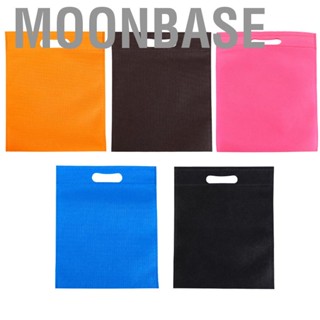 Moonbase 50Pcs Die Cut Non Woven Bags Eco Friendly Flat Mouth Tote Fabric Garment