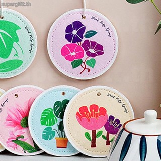 Round Cartoon Dishwashing Pulp Sponge Sponge Wipe Kitchen Cleaning Wipes