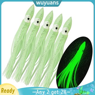 Wuyuans เหยื่อตกปลาหมึก พลาสติกนิ่ม เรืองแสง 20 ชิ้น