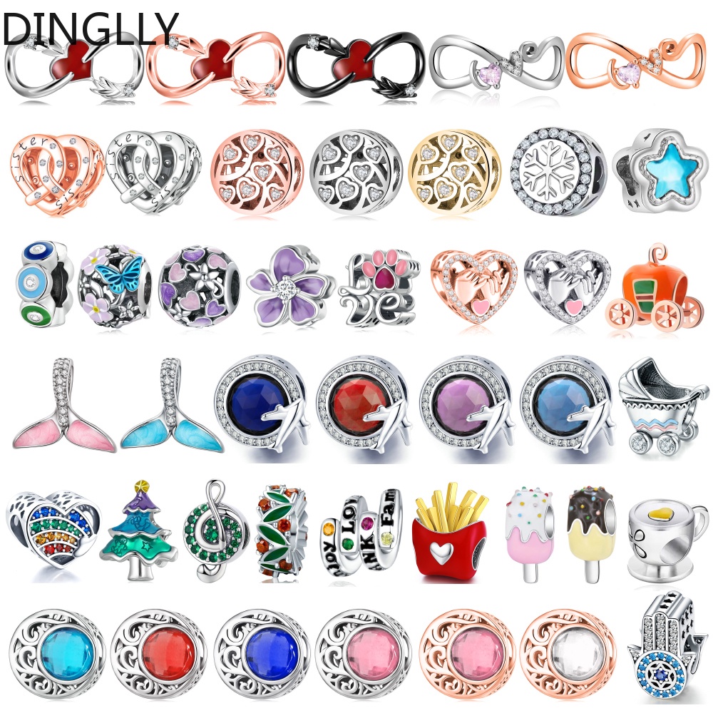 Dinglly ลูกปัด รูปเครื่องบิน และไอศกรีม สําหรับทําเครื่องประดับ Diy