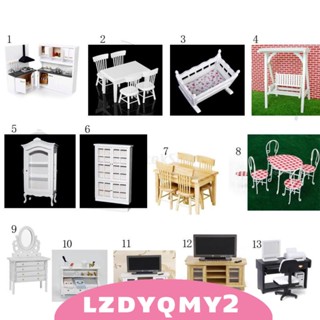 [Lzdyqmy2] ชุดเฟอร์นิเจอร์ไม้จิ๋ว สําหรับตกแต่งบ้านตุ๊กตา