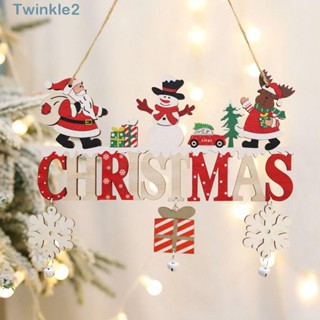 Twinkle จี้ไม้ รูปซานตาคลอส สโนว์แมน แฮนด์เมด สําหรับแขวนตกแต่งต้นคริสต์มาส