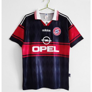 เสื้อกีฬาแขนสั้น ลายทีมชาติฟุตบอล Bayern 97-99 ชุดเหย้า คุณภาพสูง สไตล์วินเทจ