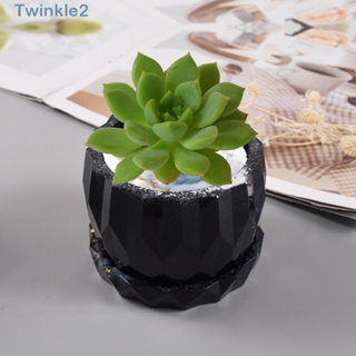 Twinkle แม่พิมพ์ซิลิโคนเรซิ่น รูปกระถางดอกไม้ สีขาว สําหรับทําแจกันแฮนด์เมด Diy