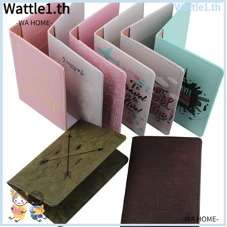 Wttle กระเป๋าสตางค์ หนัง PU สวยหรู สําหรับใส่หนังสือเดินทาง เอกสาร