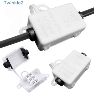 Twinkle กล่องแยกไฟฟ้า IP44 เชื่อมต่อสายเคเบิล 3 ทาง พลาสติก ABS กันน้ํา