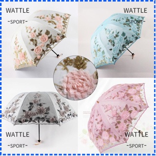 Wattle ร่มกันแดด กันฝน แบบพกพา พับได้ เหมาะกับฤดูร้อน