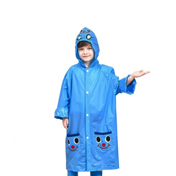 LOCAL789-ชุดกันฝนพลาสติก EVA ไซส์ M รุ่น MJ018-BL สีฟ้า สำหรับเด็ก 6-10ขวบ ร้านอยู่ในไทย