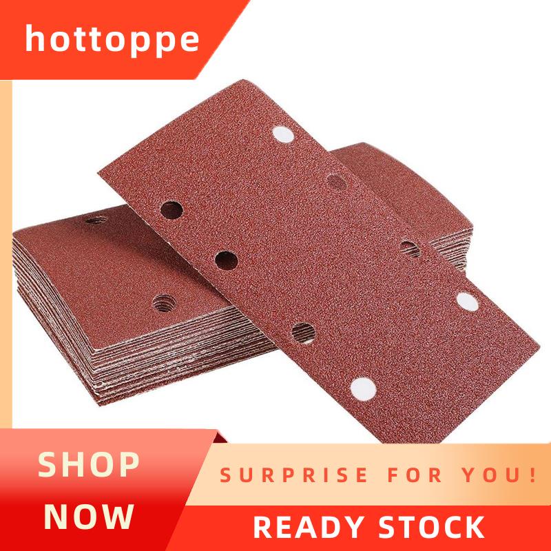 【hottoppe】แผ่นกระดาษทรายขัด ทรงสี่เหลี่ยม ขนาด 95X185 มม. สําหรับขัดไม้ 30 ชิ้น