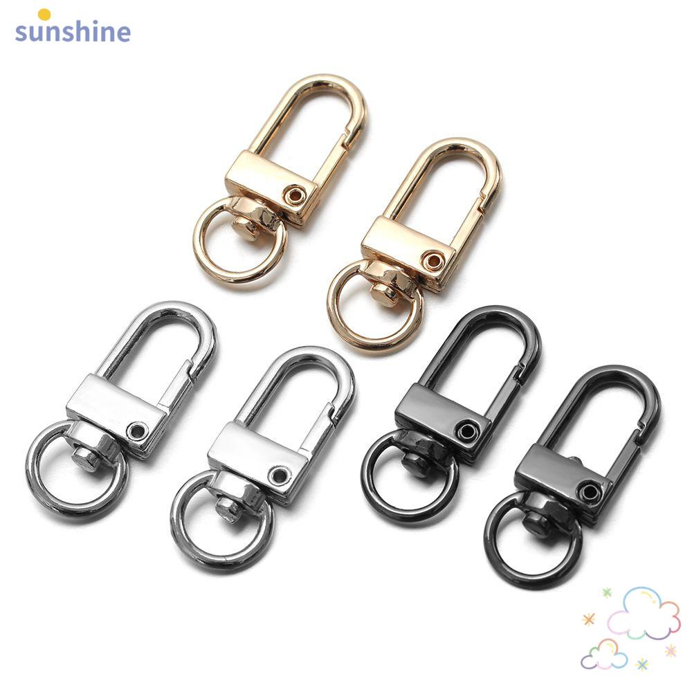 Ssunshine 1/5 ชิ้น สายคล้องกระเป๋า หัวเข็มขัด โลหะ DIY พวงกุญแจ แยกแหวน ปลอกคอ คาราบิเนอร์ สแน็ป