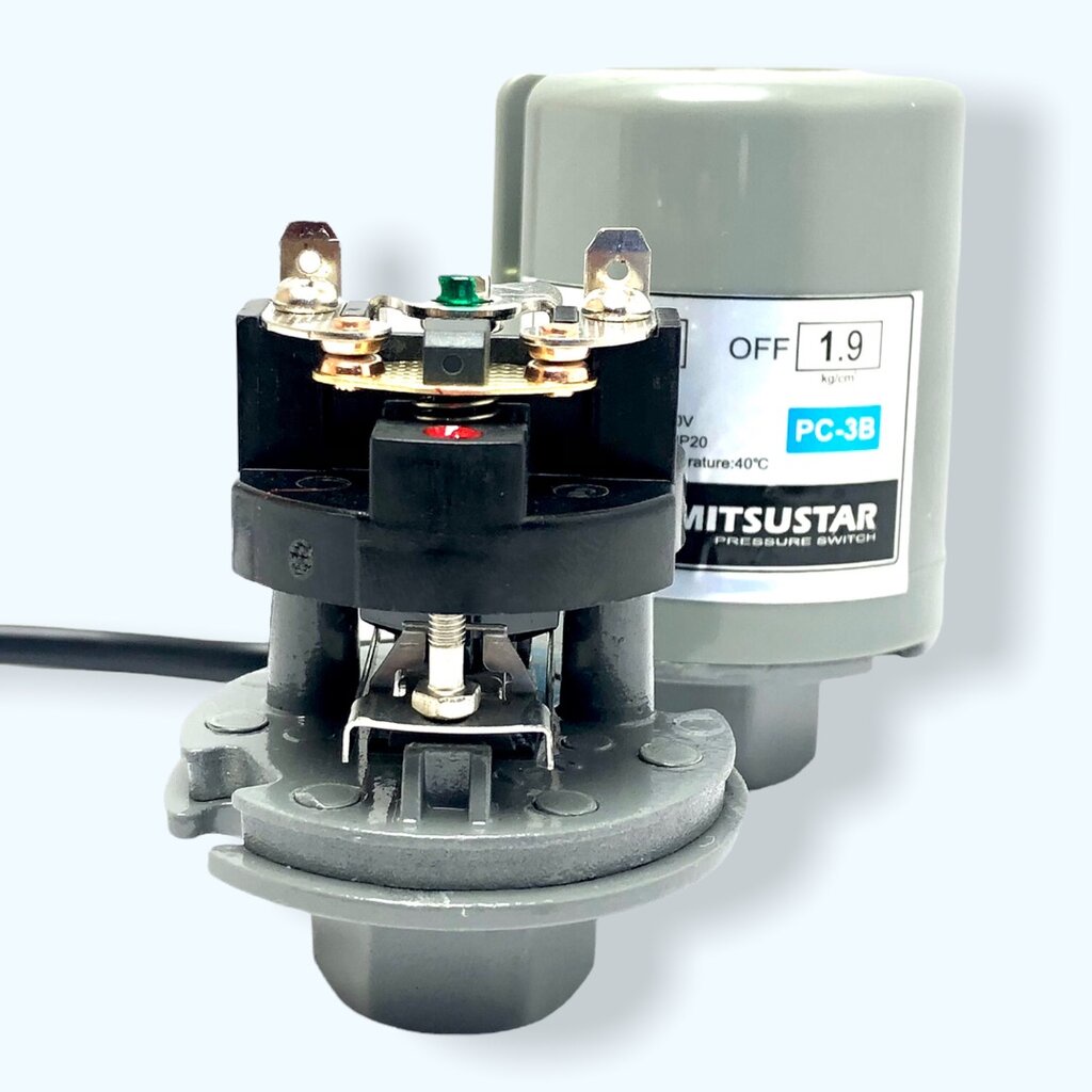 เพรสเชอร์สวิทช์ ปั้มน้ำ เกลียวใน 1/4( รูเล็ก) Pressure Switch สวิตช์แรงดัน สวิทช์ออโต้ปั้มน้ำ อะไหล่ปั้มน้ำ ตัวตัดน้ำ...