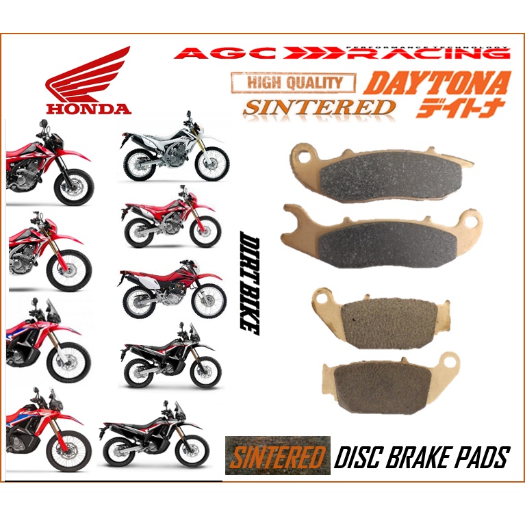 HONDA CFR250 L CFR250 M CRF250 RL CRF250 RALLY BRAKE PADS INTERED LONG LIFE คุณภาพสูงสุด