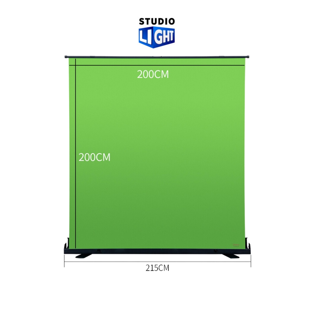 Green Screen Roll up 200x200CM ฉากกรีนสกรีน ฉากเขียว มีโช็คไฮโดรลิค พับเก็บง่าย ฉากถ่ายรูปกรีนสกรีน 
