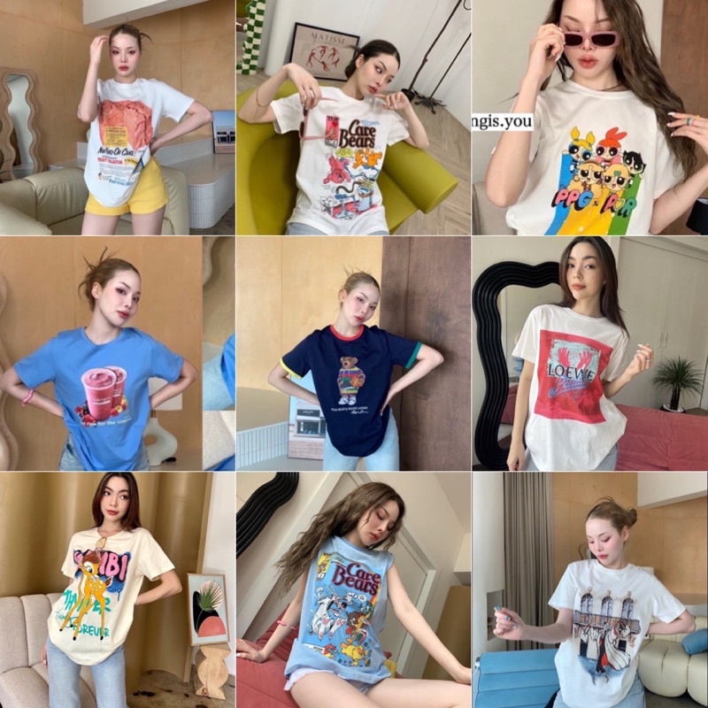 S-5XL พร้อมส่งจ้า รวมเสื้อยืด Valen งานสวยแพทเทินเป๊ะเนื้อผ้าเริ่ด เสื้อยืดลายการ์ตูน อัพเดทลายใหม่เรื่อยๆ