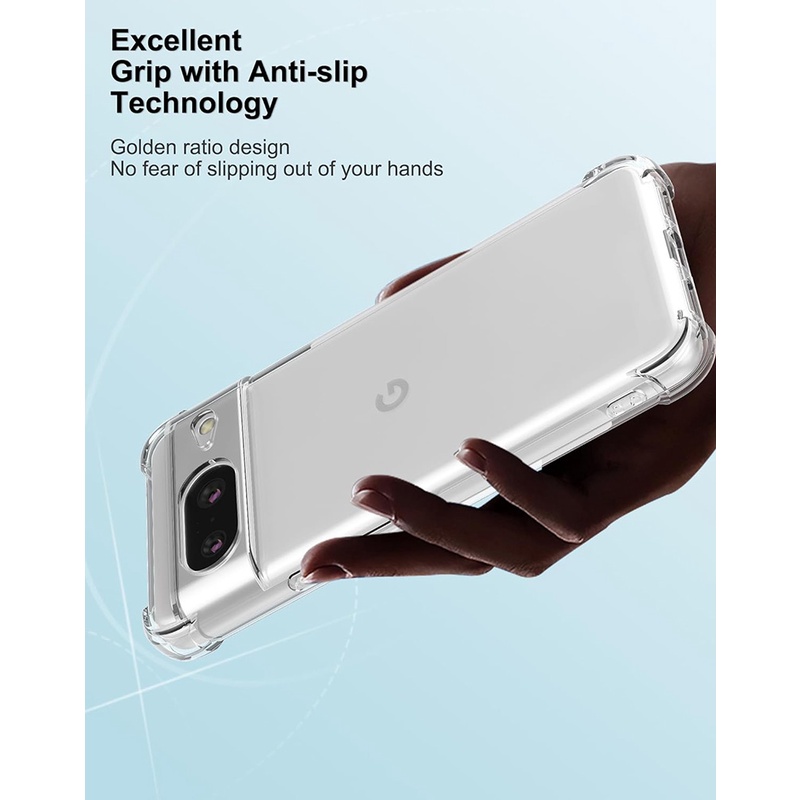 สําหรับ Google Pixel 8 / 8 Pro / 7 / 7a / 7 Pro / 6 / 6a / 6 Pro Crystal Clear Cover Anti-Scratch เคสกันกระแทก TPU ราคา ถูกที่สุด ดีลบีเคเค แกลเลอรีภาพที่ 2