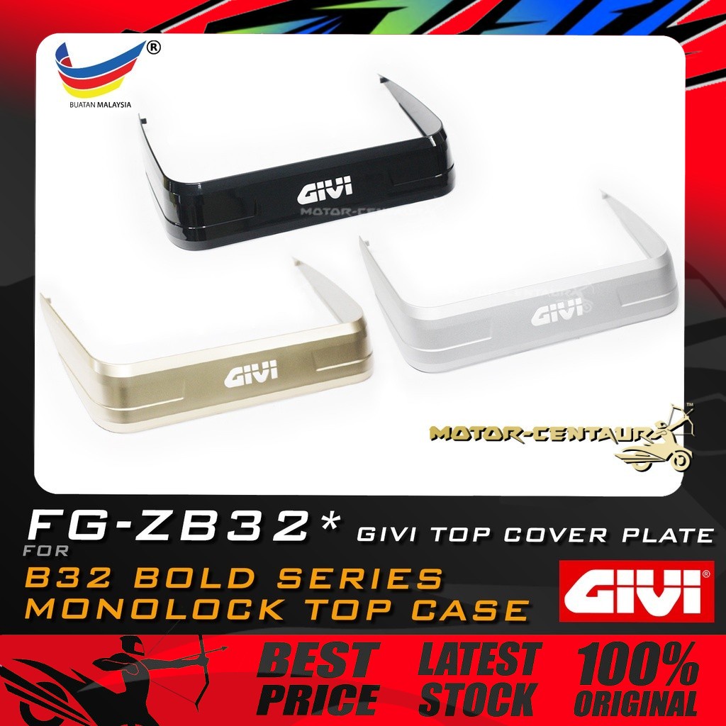 สีทอง, สีดํา (FG-ZB32N901), SILVER (FG-ZB32G740) GIVI TOP COVER PLATE FOR B32, B32N, B32NB, B32GOLD 