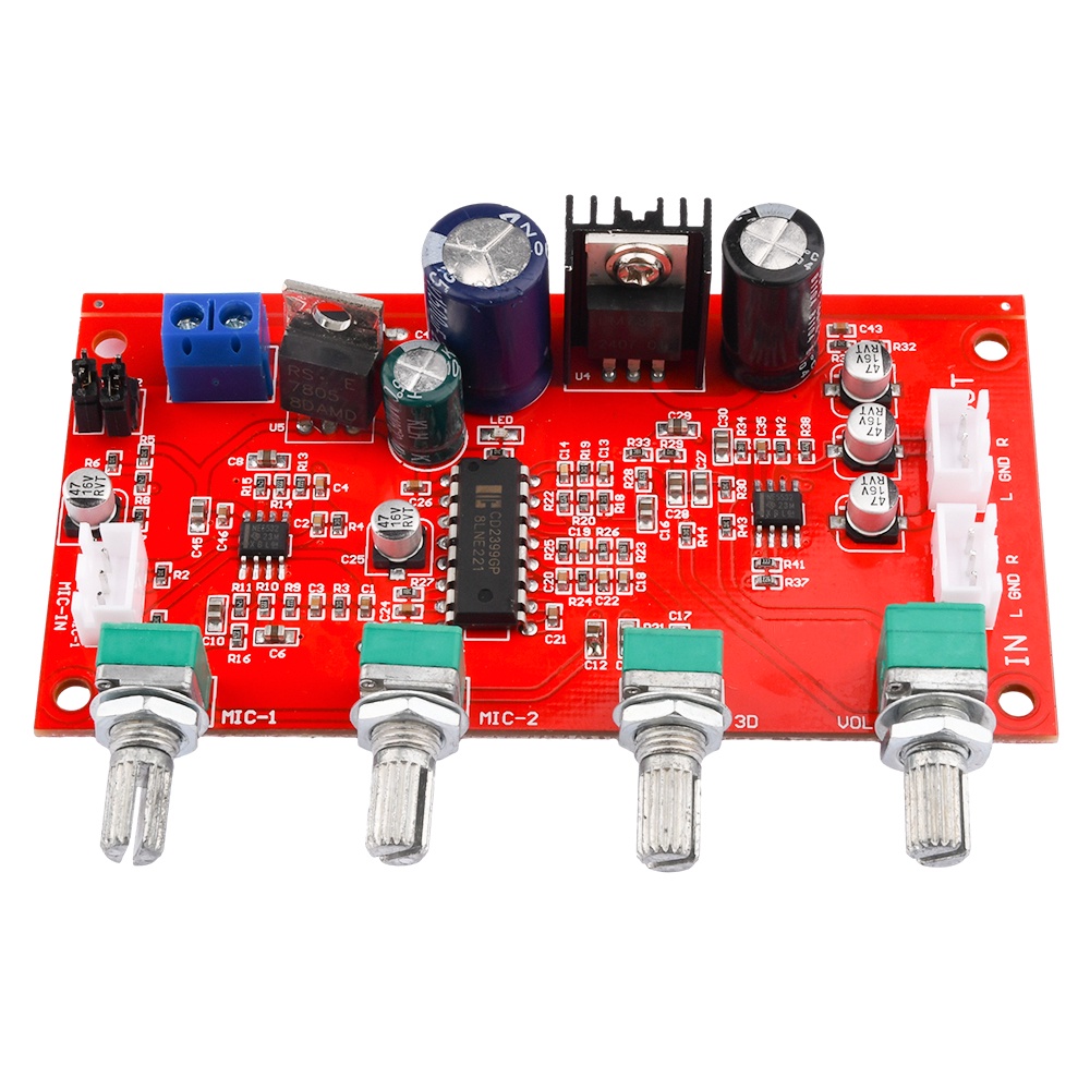 บอร์ดคาราโอเกะ โพเทนชิโอมิเตอร์ บอร์ดไมโครโฟน PT2399 NE5532 M65831