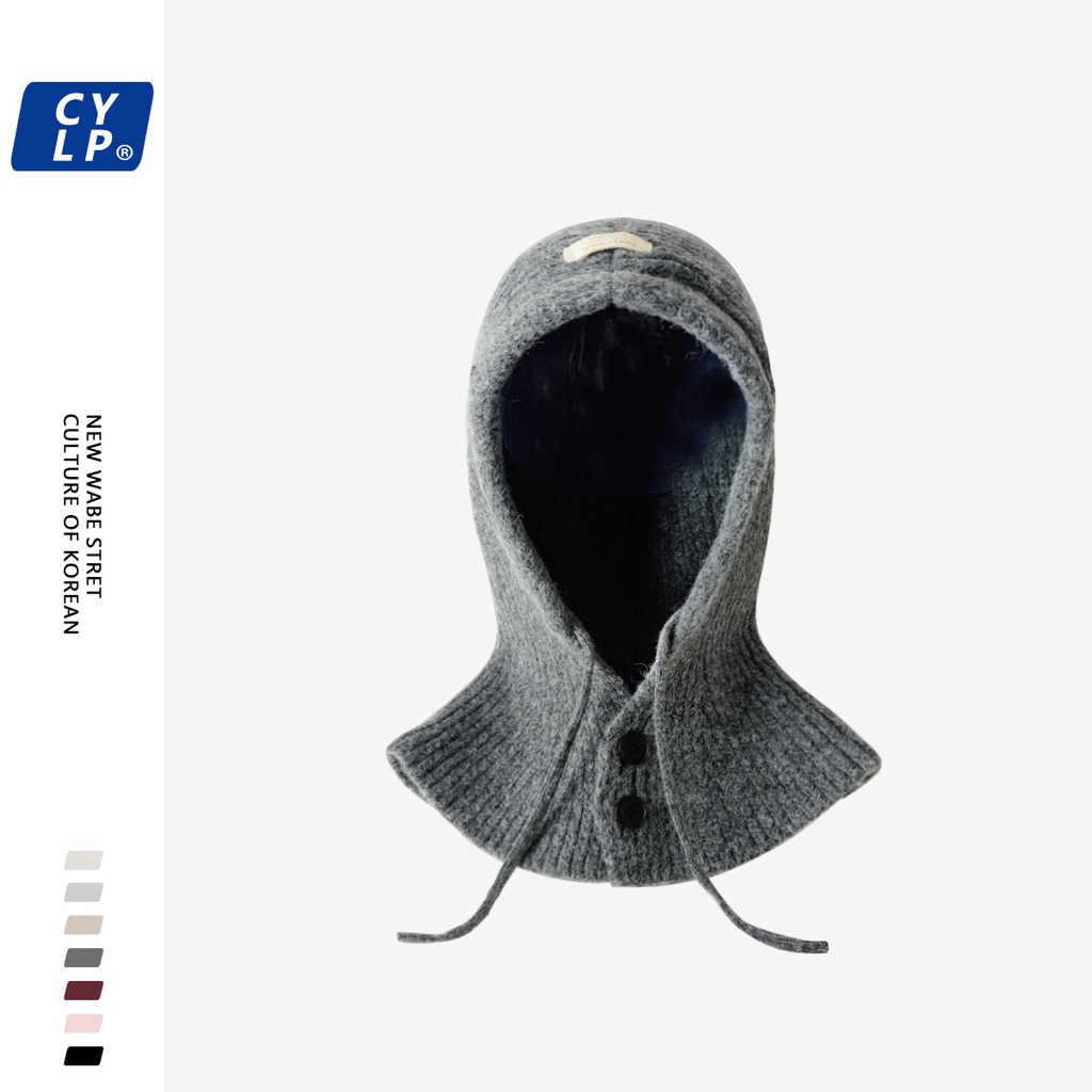 หมวก ผ้าวูลถัก ป้องกันหู ให้ความอบอุ่น แฟชั่นฤดูหนาว สไตล์เกาหลี สําหรับผู้หญิง