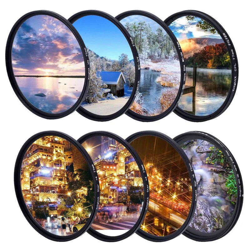 KnightX UV CPL ND Star Camera Lens variable Neutral Density Filter For canon sony nikon 49 52 55 58 