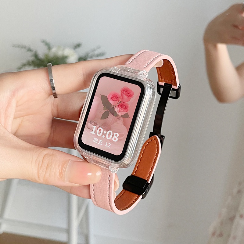 สายนาฬิกาข้อมือหนัง แม่เหล็ก แบบเปลี่ยน สําหรับ Samsung Galaxy Fit 3