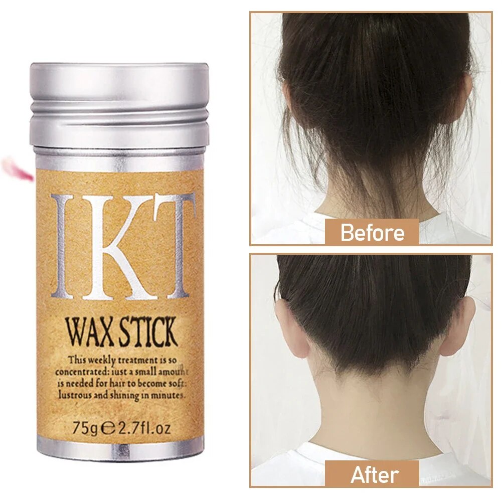 Ikt Broken hair Artifact hair wax stick เจลครีมจัดแต่งทรงผม Frizz Fixed Fluffy เด็กผู้ชายและผู้หญิงจ