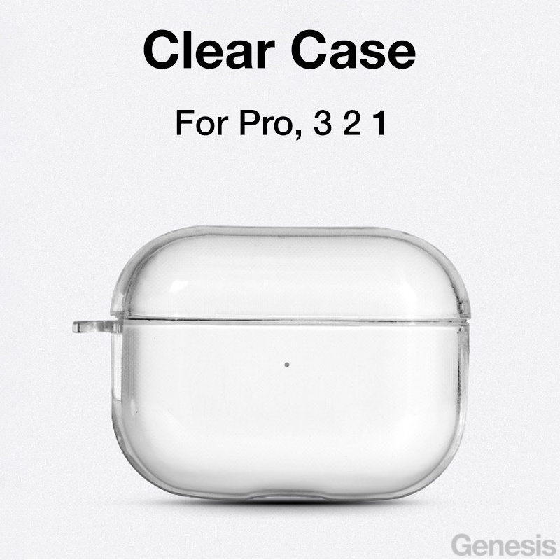 Genesis เคสหูฟัง แบบใส เต็มเครื่อง สําหรับ Airpods Pro 2 Pro 3 2 1 3rd 2nd 1st Generation