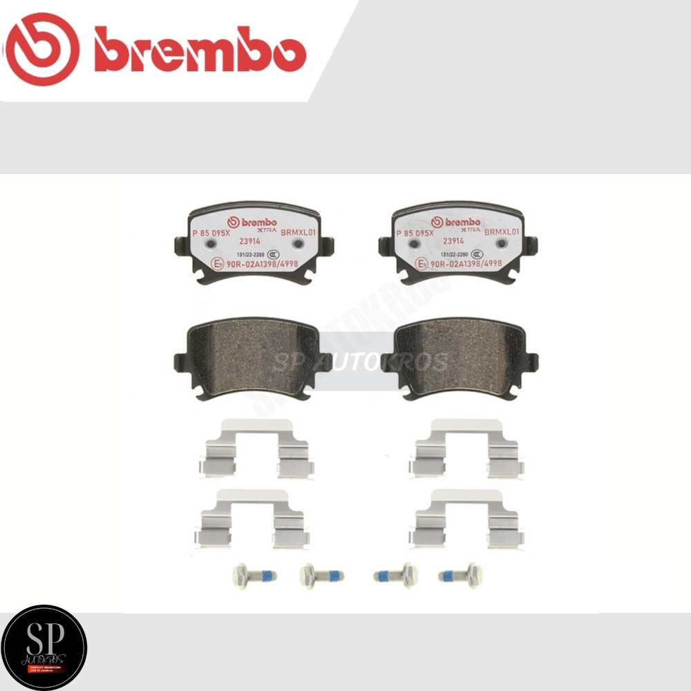 BREMBO ผ้าดิสเบรคหลัง Audi TT 8J3 8J9 (1.8 TFSI 2.5 RS) 07-14, VW Vokswagen SCIROCCO (2.0R) 09->  P8