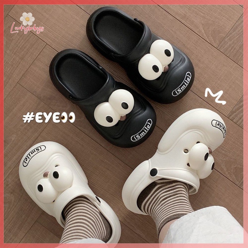 Luckybabys> ใหม่ ชุดปุ่มกดรองเท้า ลายการ์ตูนอนิเมะ Dongdong น่ารัก ตาโต ตลก อุปกรณ์เสริม สําหรับตกแต่งรองเท้า