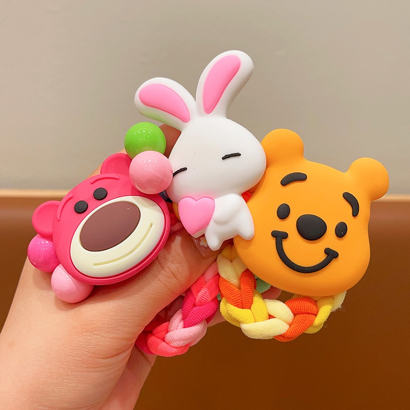 Sanrio Kulomi Melody เชือกถักมือ ยางรัดผม ลายการ์ตูนหมี สตรอเบอร์รี่ ซินนาม่อนโรล เครื่องประดับผม คู่รัก สาวหวาน ที่คาดผม
