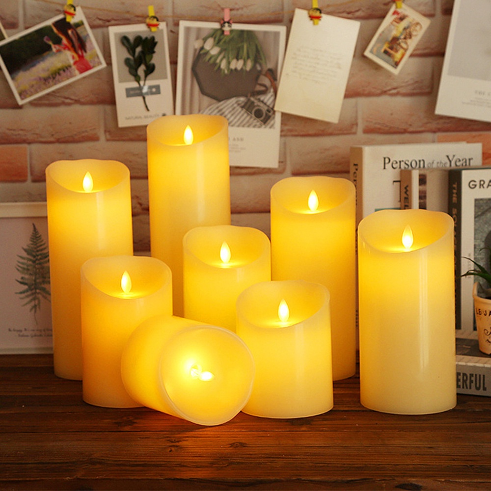 เทียน led candles 3ขนาด เทียนใส่ถ่าน เทียนปลอม เทียนประดับ เทียนตกแต่ง เทียนสร้างบรรยากาศ