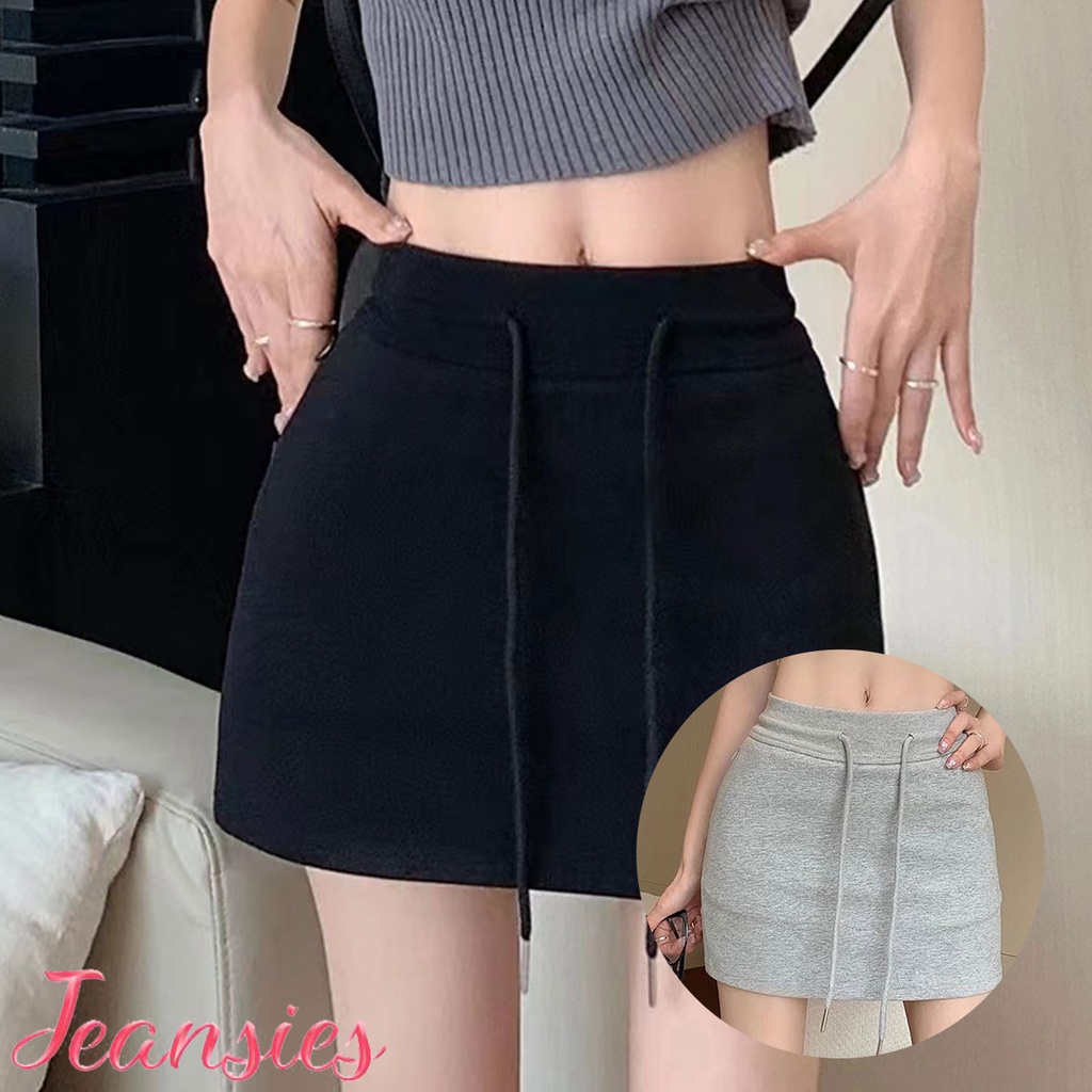 กระโปรงสั้น มีซับใน สีพื้น