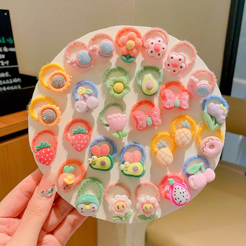 10 ชิ้น ยางรัดผม สําหรับเด็ก แฟชั่นเกาหลี ใหม่ การ์ตูนน่ารัก ยางรัดผม ยืดหยุ่นสูง ยางรัดผม Getah Rambut เด็ก เครื่องประดับผม