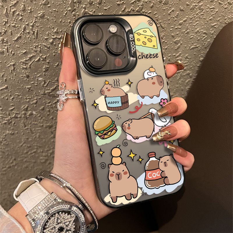 เคสโทรศัพท์มือถือ ลายชีสคาปิบารา สําหรับ iPhone11 12 13 14 15Pro 11Promax 12Pro 12Promax 13Promax 14Pro 14Promax 14plus KFIG