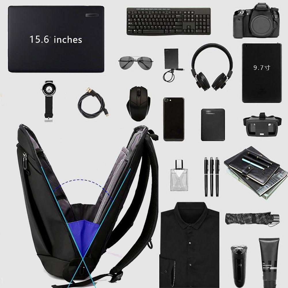 Zelth กระเป๋าเป้สะพายหลัง กระเป๋าใส่แล็ปท็อป ความจุสูง 15.6 นิ้ว สีพื้น สําหรับผู้ชาย ราคา ถูกที่สุด ดีลบีเคเค แกลเลอรีภาพที่ 2